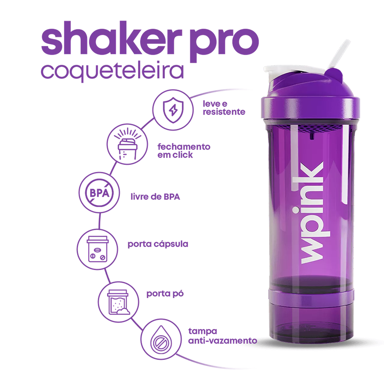 Shaker Pro Coqueteleira 700ml