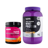 Whey Protein Baunilha – 1 kg + Super Power Pink de Laranja 300g