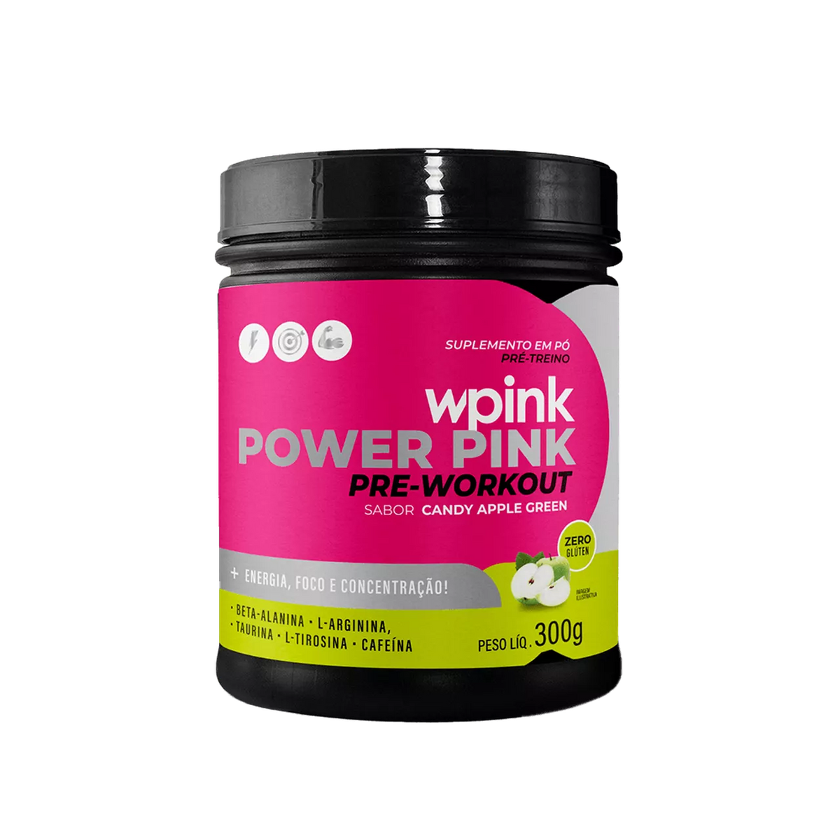 Super Power Pink de Maçã Verde - Pré-Treino – 300g