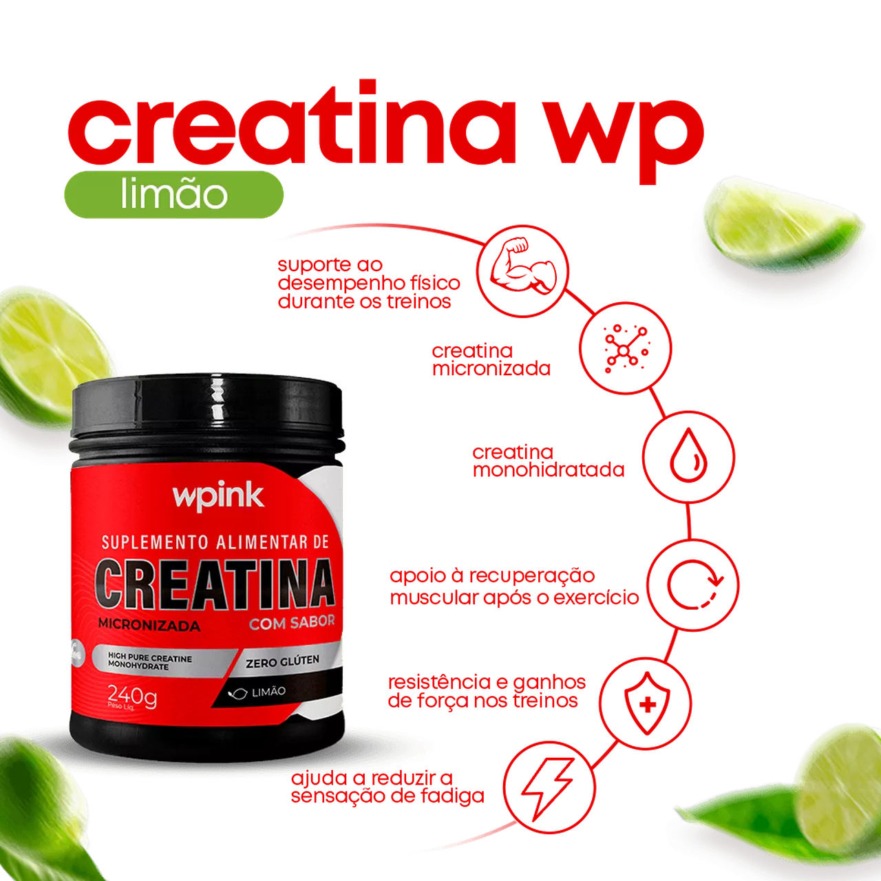 Creatina de Limão - 240g