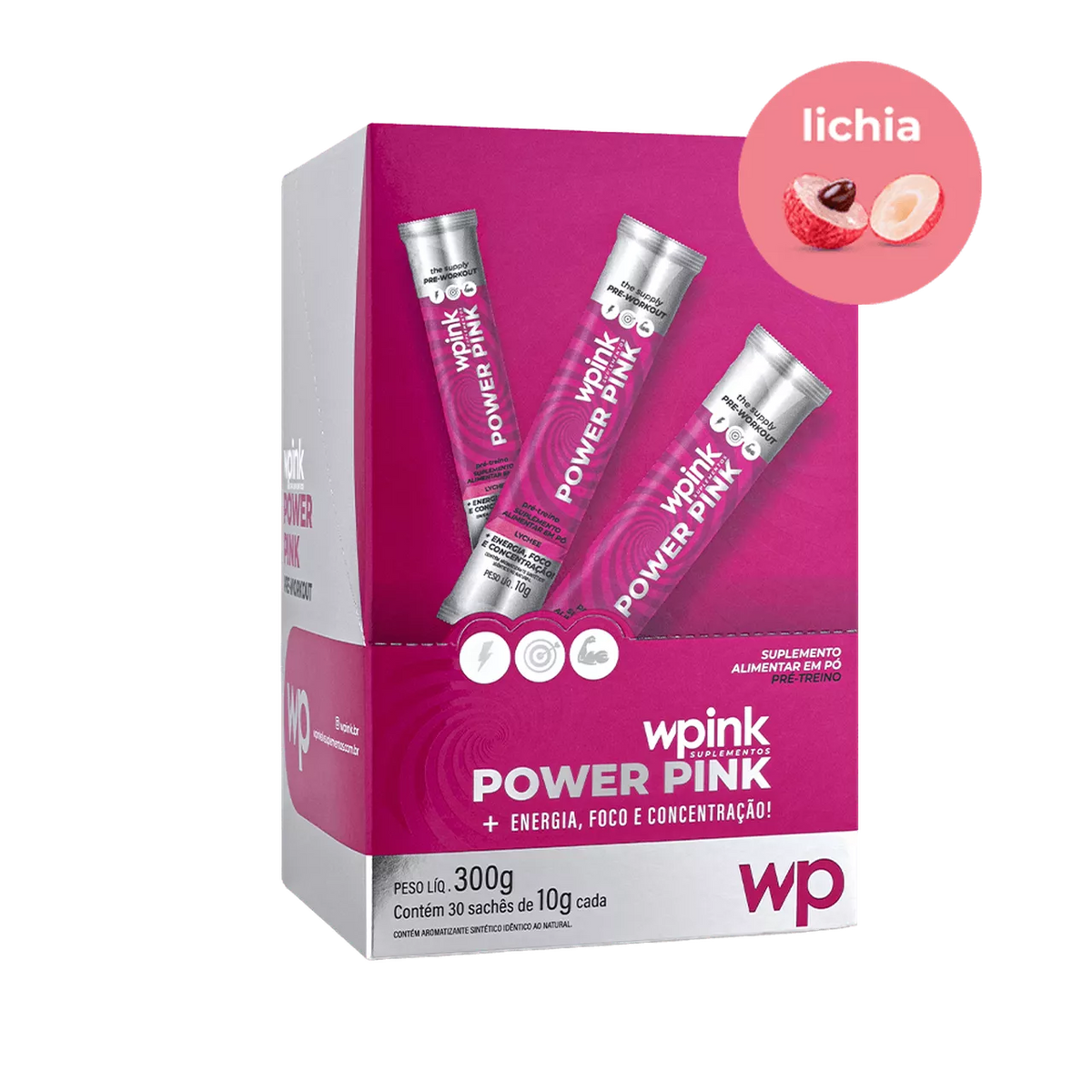 Power Pink de Lichia - Pré-Treino – 300g