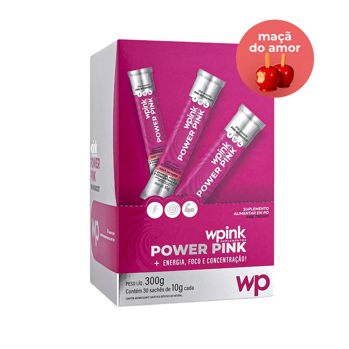 Power Pink de Maçã do Amor - Pré-Treino - 300g
